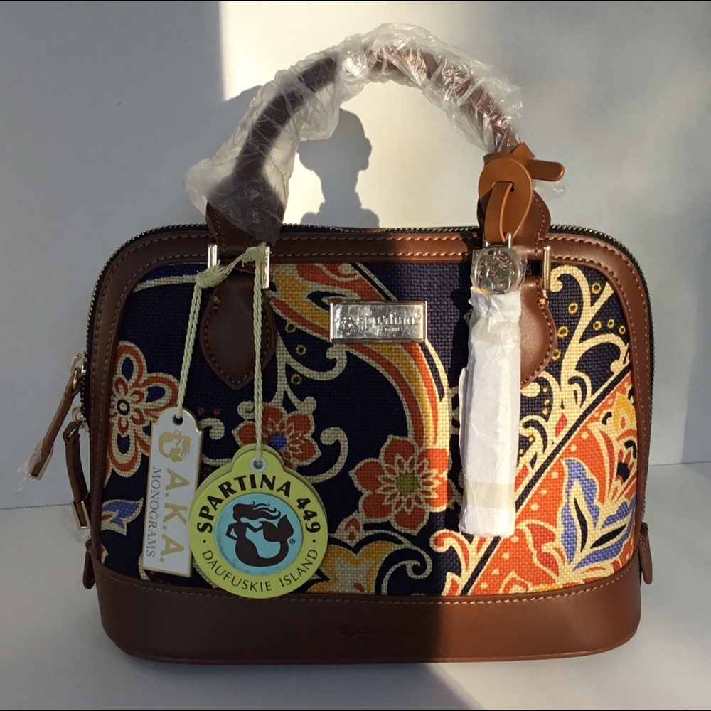 Spartina 449 NWOT Monogram Bowler Satchel - Elfrida